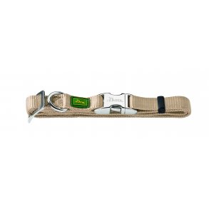 HUNTER hundehalsbnd m/aluminium spnde - beige