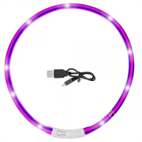 Visio Light LED hundehalsbnd - violetpink