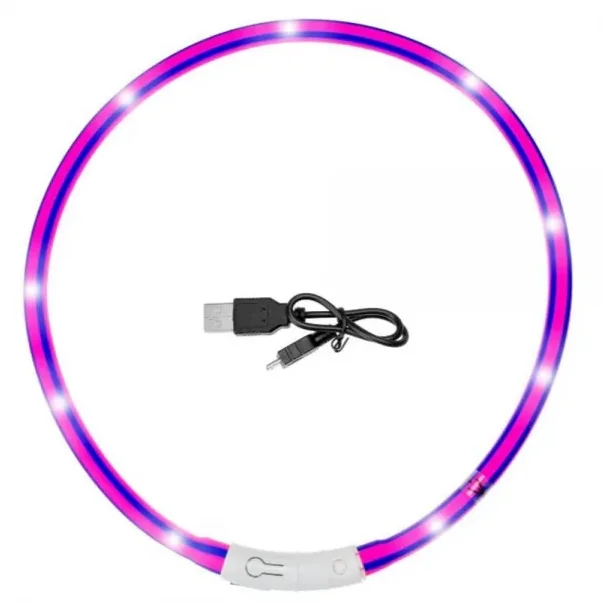 Visio Light LED hundehalsbnd - violetpink